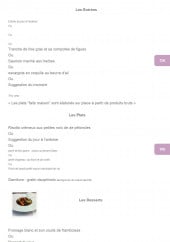 Menu Le Petit Pasteur - Les entrées, plats et desserts