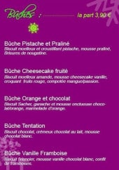 Menu Le Palais du Dessert - Brûches