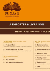 Menu Punjab - Les menus