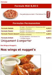 Menu Vik'pizza - Les formules