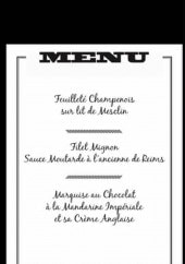 Menu Le temps d'une pause - exemple de menu