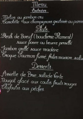 Menu La Conviviale - Exemple de menu