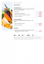 Menu Joa - Les formules