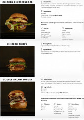 Menu 231 East Street - Les burgers page 2