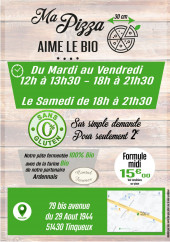 Menu Ma Pizza Aime le Bio - Carte et menu Ma Pizza Aime le Bio Tinqueux
