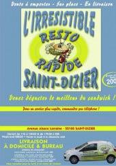 Menu L'Irrésistible - Carte et menu L'Irrésistible Saint Dizier
