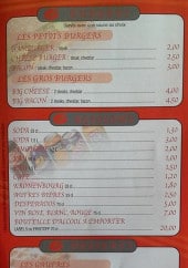 Menu Le Crok - Burgers, boissons et desserts