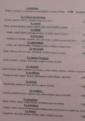 Menu La Mie Marie - L' américain, raclette...