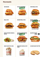 Menu Burger King - Les nouveautés