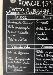 Menu Inattendues - Un exemple de menu du semaine