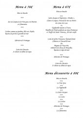 Menu La Montagne - Menus