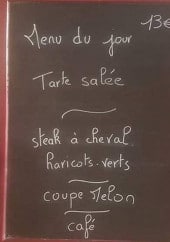 Menu Au Bar Masqué - Un exemple de menu du jour