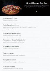 Menu Allo pizza 53 - Menu pizza junior