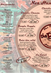 Menu The B53's - Les hamburgers