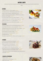 Menu Beau Rivage - Entrées, poissons, viandes,...