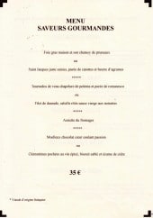 Menu Restaurant du château - menu saveurs gourmandes