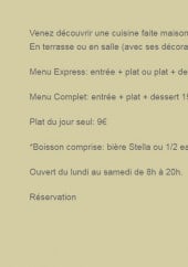 Menu Le Bistro - Les formules