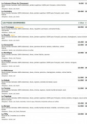 Menu Le Kiosque à Pizzas - Les pizzas pages 2