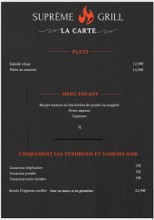 Menu Suprême grill - La carte