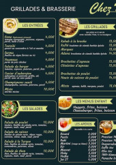 Menu Chez Mété - La carte