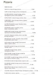Menu Le Capri - les pizzas