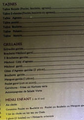 Menu Le Djurdjura - Les tajines