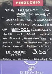 Menu Pinocchio - Exemple de menu
