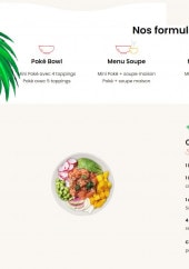 Menu Poké Bar - Formules et poke bowl personnalisé