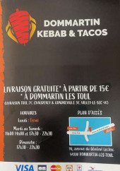 Menu Dommartin Kebab & Tacos - Carte et menu Dommartin Kebab & Tacos  Dommartin lès Toul
