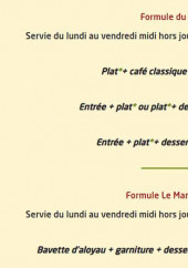 Menu La maniguette - Formule du midi et formule le maniguette