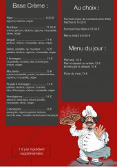 Menu O'Break - Les pizzas (suite)