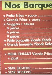 Menu Star Kebab - Les barquettes