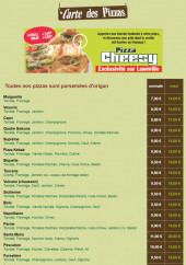 Menu Artiz'Pizza - Les pizzas