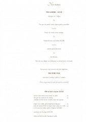 Menu Le Chalet - Les menus