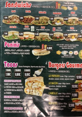 Menu Andiamo Pizza - Les sandwichs, tacos, ....
