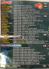 Menu Andiamo Pizza - Les pizzas