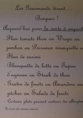 Menu Les gourmands disent - A emporter 