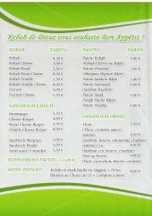 Menu Kebab de Dieue - Le kebab, paninis, sandwiches et menu enfant