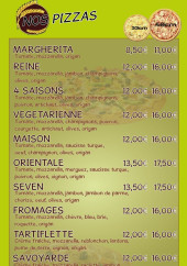 Menu Ekin Pizza - Les pizzas