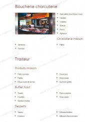 Menu Jean-Claude Conan - Informations sur les menus
