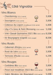 Menu Le Cabello - Côté vignoble et côté verger