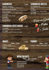 Menu Le Marrakech - Menu sandwichs, paninis et wraps