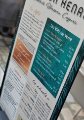 Menu Maison Henri - Les softs, vins au verres, ..