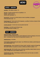 Menu Sando - Les entrées, plats et sandwichs,...