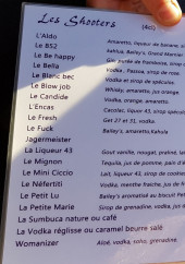 Menu The Pattern - Les shooters