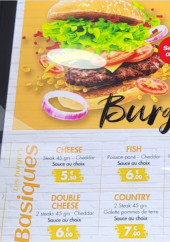 Menu L'atelier de papa - Les burgers