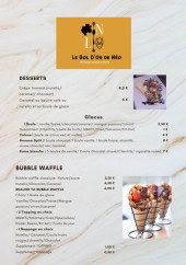 Menu Le Bol d'or de Néo - Les desserts et  bubble waffle