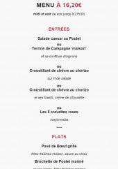 Menu Le Carré - Menu à 16.2€