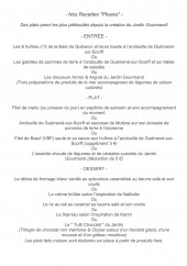 Menu Le Jardin Gourmand - Les recettes phares