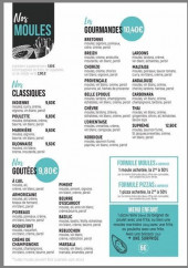 Menu Le Label Moule - Les moules et formules